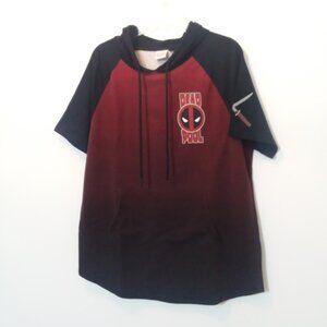 Marvel Deadpool Sweatshirt Hoodie XL Mens Red Black